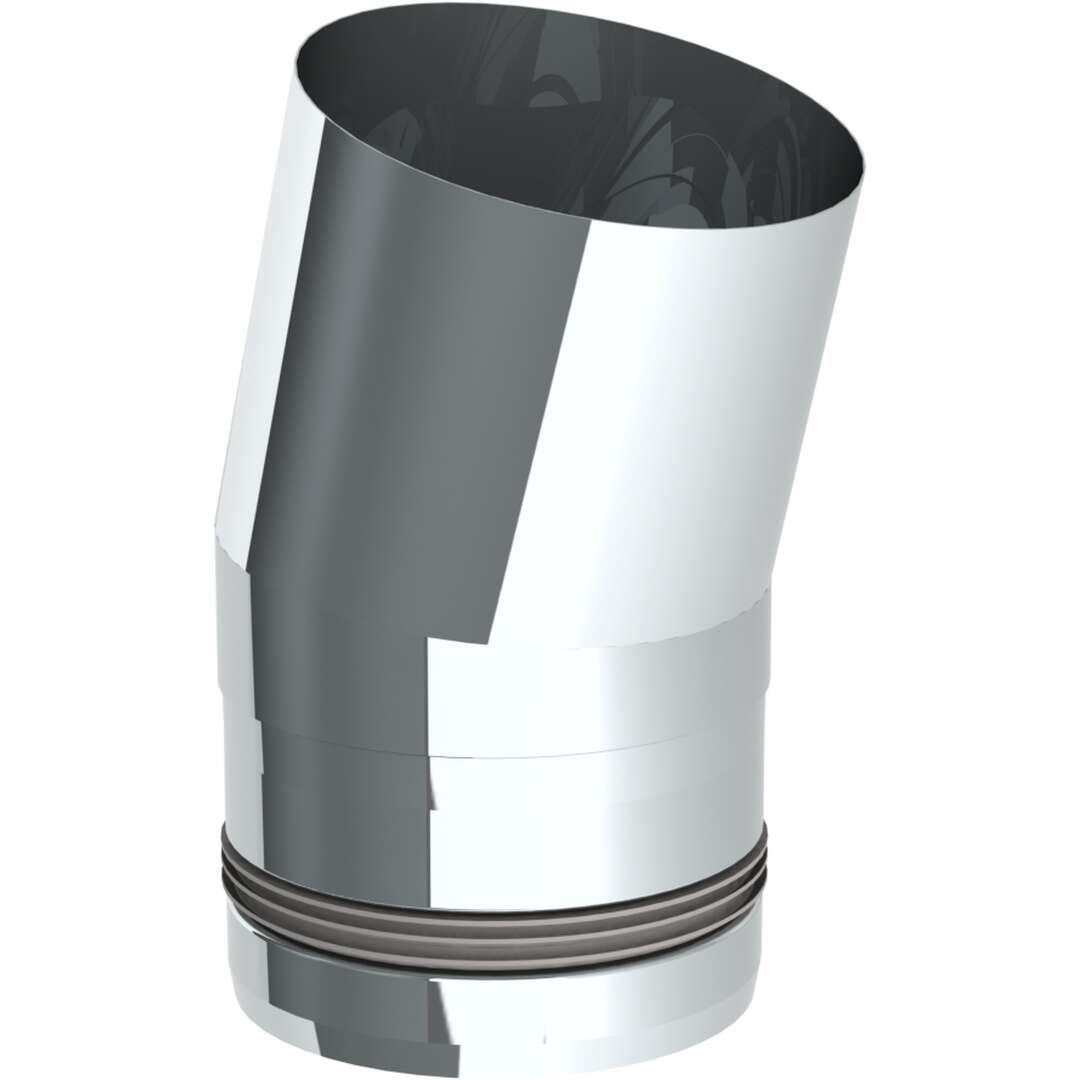 Pelletofenrohr 15° Bogen - Ø 80 mm - Edelstahl