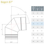 Prima Plus Ø 80 mm Bogen 87°