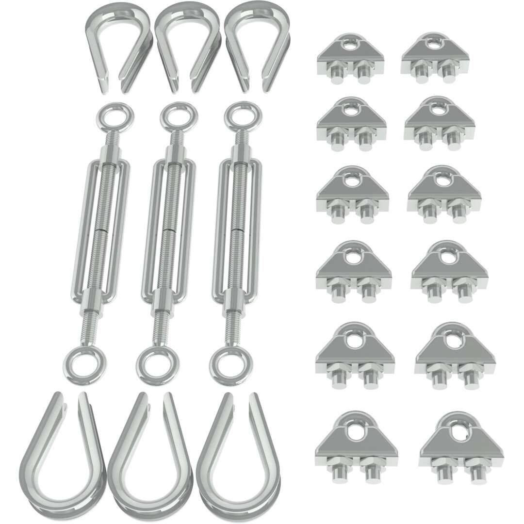 Befestigungsset für 3-Punkt-Abspannschelle