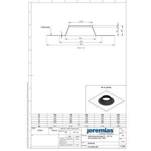 &Oslash; 180-195 mm - Abdichtmanschette 0&deg;-30&deg; f&uuml;r Schornsteine bis T400 mit Klebekragen