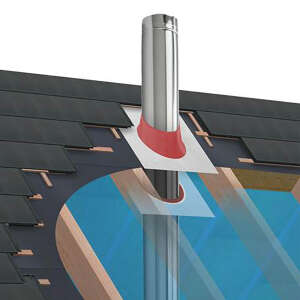 &Oslash; 180-195 mm - Abdichtmanschette 0&deg;-30&deg; f&uuml;r Schornsteine bis T400 mit Klebekragen