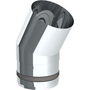 Pelletofenrohr 30&deg; Bogen - &Oslash; 100 mm - Edelstahl