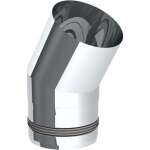 Pelletofenrohr 30° Bogen - Ø 100 mm - Edelstahl