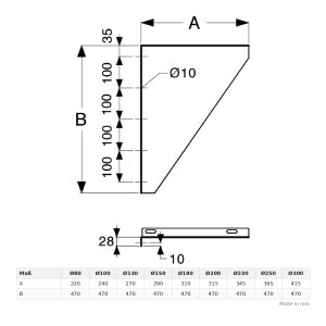 Ø 300 mm Schiedel ICS Konsolblech für...