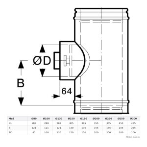 Ø 180 mm Schiedel ICS Putztüranschluss...
