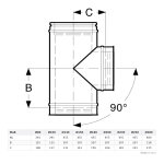 Ø 80 mm Schiedel ICS Rauchrohranschluss 90°