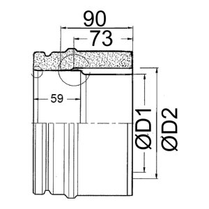 Ø 150 mm Schiedel ICS Doppelwandfutter kurz mit...