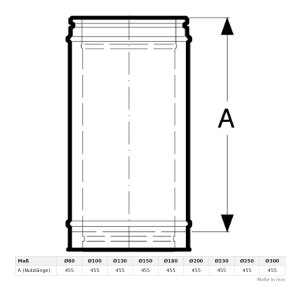 Ø 300 mm Schiedel ICS Rohrelement 500 mm