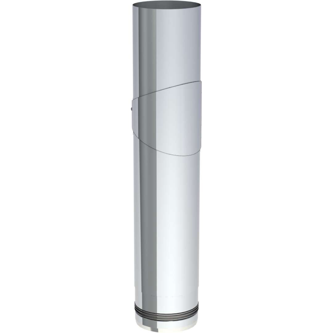 Pelletofenrohr Längenelement 50 cm - Ø 80 mm - mit Reinigungstür - Edelstahl