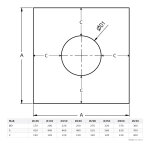 Ø 250 mm Schiedel ICS Anschlussblende eckig 120 mm