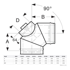 Ø 180 mm Schiedel ICS Bogen 90° mit...