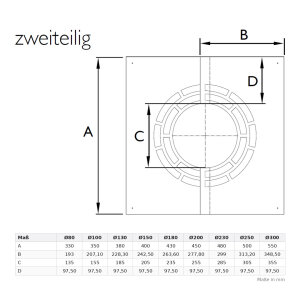 Ø 180 mm Schiedel ICS Abdeckblende 30° -...