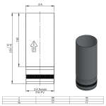 Pelletofenrohr Längenelement 25 cm - Ø 80 mm - Edelstahl