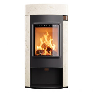 Kaminofen Austroflamm Elise Velvet ivory, Deckelplatte...