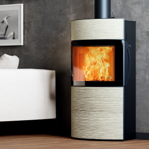 Kaminofen Austroflamm Fynn Xtra 2.0, Front Keramik Rille...