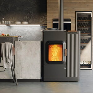 Kombiofen Austroflamm Mo Duo Cook, Front Keramik Dark...