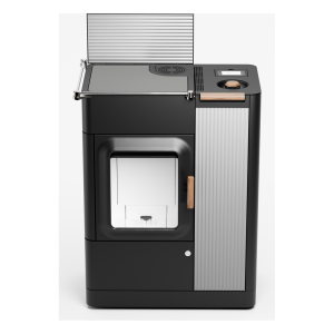 Kombiofen Austroflamm Mo Duo Cook, Front Keramik Bright white, Anschluss hinten