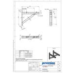 DW-Black Wandstütze Typ I, L = 350 mm incl. Querträger