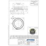 DW-Black Ø 130 mm Grundplatte für Sockelmontage mit 1/2" Nippel und Kondensatablauf seitlich