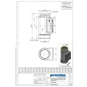 DW-Black &Oslash; 130 mm Revisionselement, eckige &Ouml;ffnung 210x140mm
