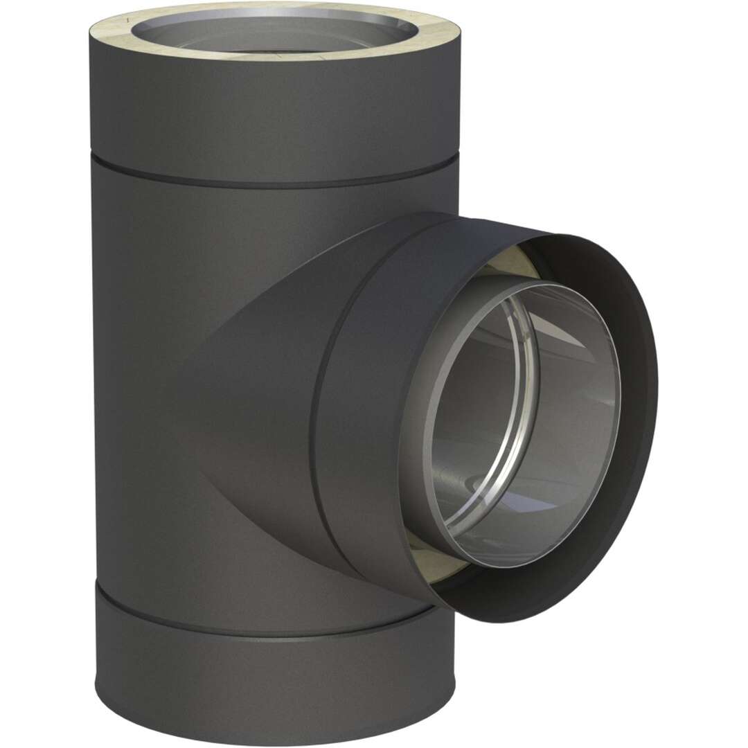 DW-Black Ø 130 mm T-Anschluß 90°