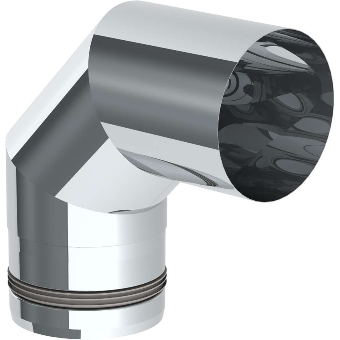 Pelletofenrohr 90° Bogen dreiteilig - Ø 80 mm - Edelstahl