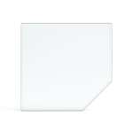 Funkenschutzplatte Glas für Kaminofen Fünfeck 100 x 100 x 0,6 cm