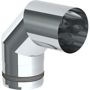 Pelletofenrohr 90° Bogen dreiteilig - Ø 100 mm...