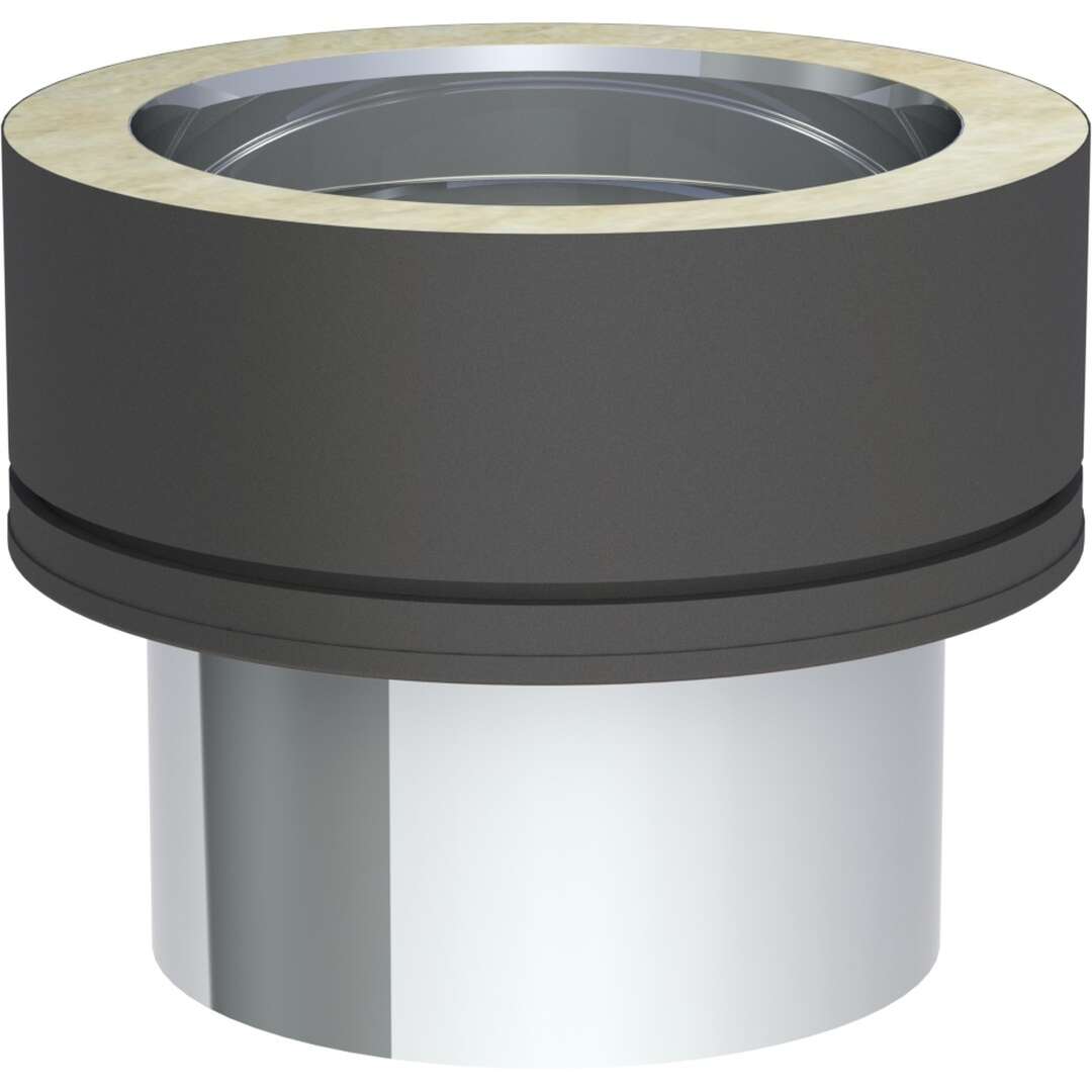 DW-Black Ø 130 mm Übergang EW glatt - DW-Black