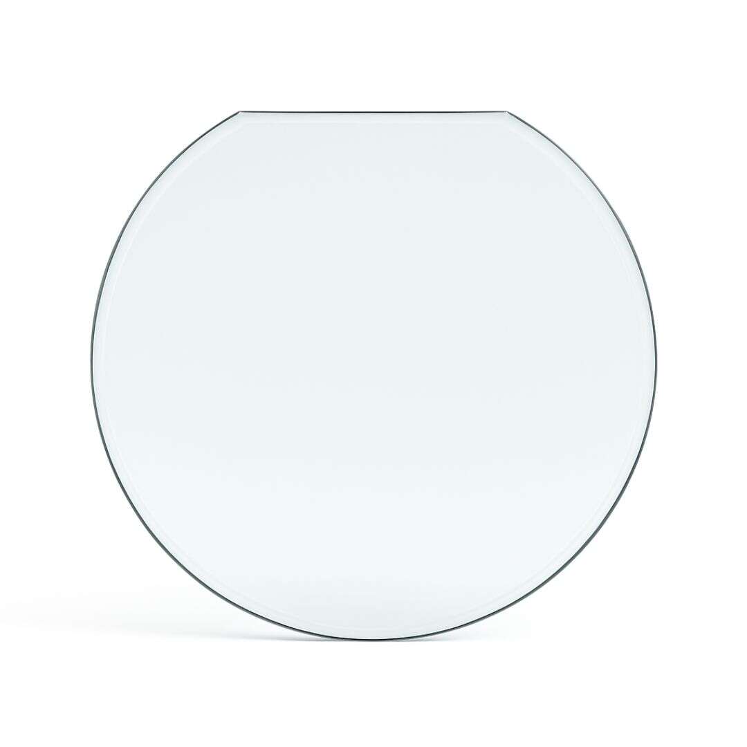 Funkenschutzplatte Glas für Kaminofen Kreisabschnitt 75 x 100 x 0,6 cm