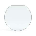 Funkenschutzplatte Glas für Kaminofen Kreisabschnitt 75 x 100 x 0,6 cm