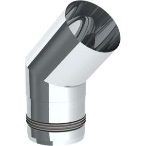 Pelletofenrohr 45&deg; Bogen - &Oslash; 80 mm - Edelstahl