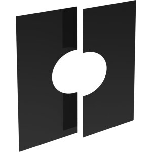 DW-Black Ø 200 mm Deckenblende 1-65° zweiteilig