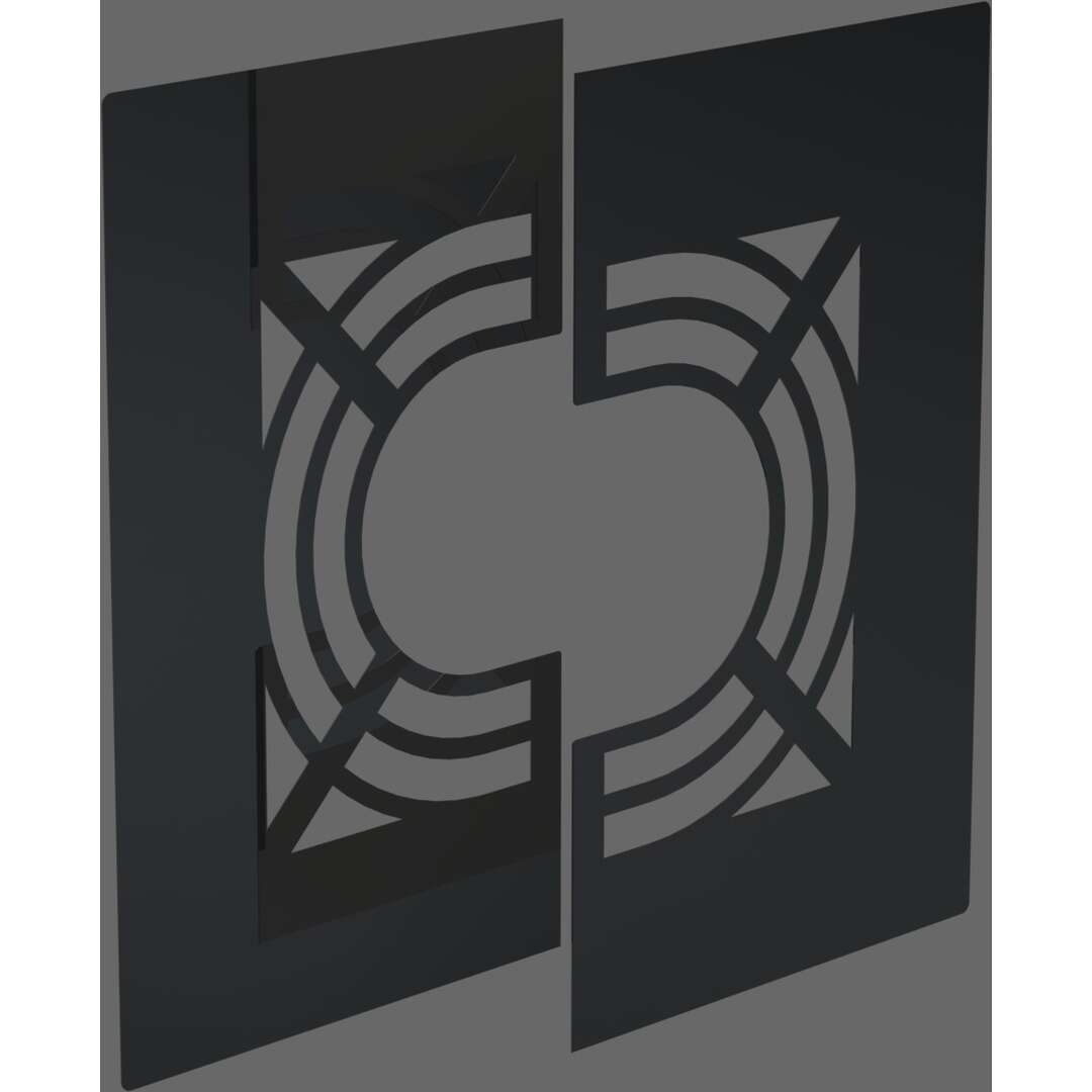 DW-Black Ø 130 mm Deckenblende 0°-30° zweiteilig mit Hinterlüftung