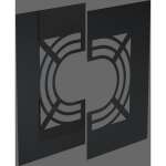 DW-Black Ø 130 mm Deckenblende 0°-30° zweiteilig mit Hinterlüftung