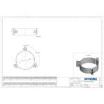 DW-Black Ø 130 mm 3-Punkt-Abspannschelle