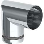 Pelletofenrohr 90° Bogen zweiteilig - Ø 80 mm - Edelstahl