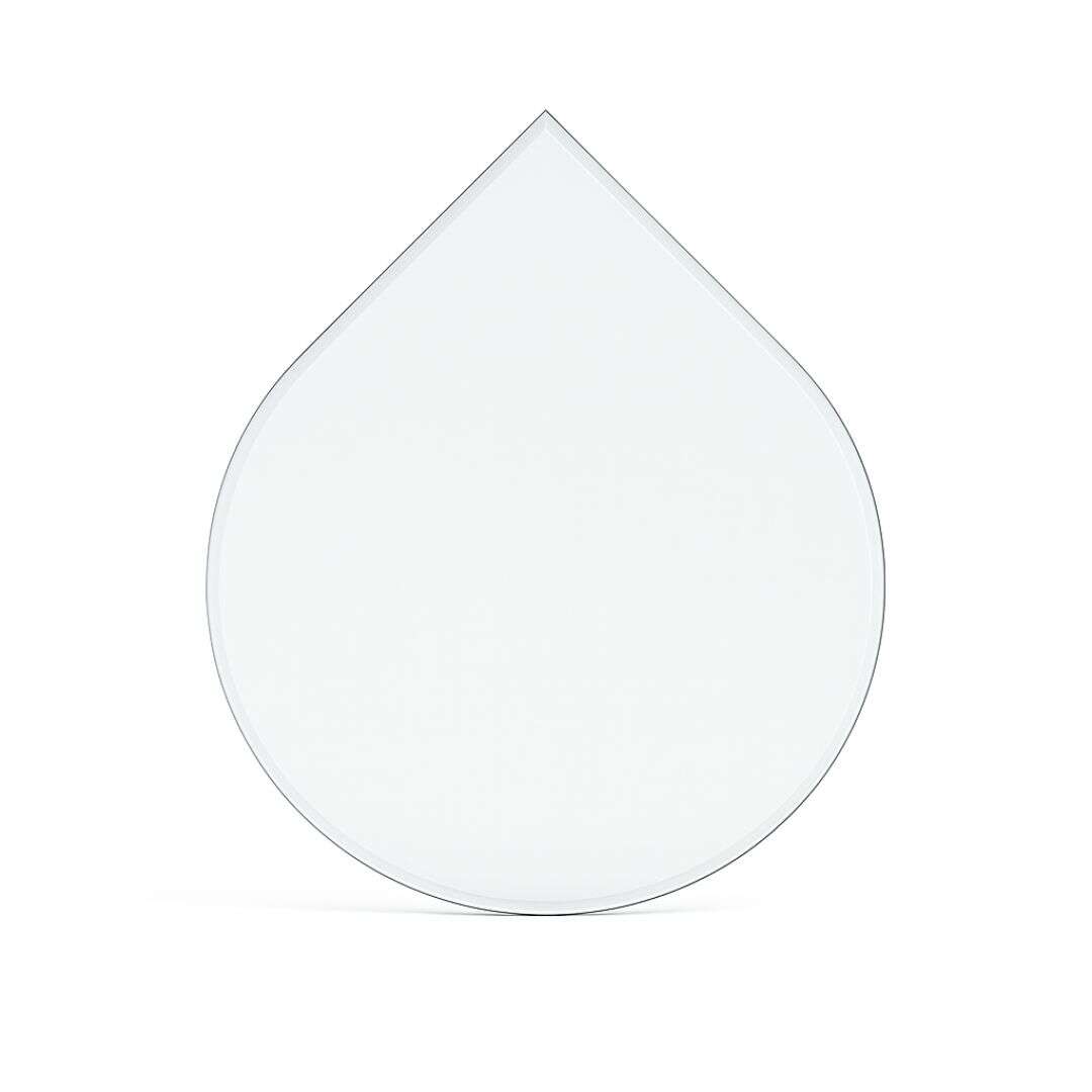 Funkenschutzplatte Glas für Kaminofen Tropfen 100 x 100 x 0,6 cm