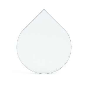 Funkenschutzplatte Glas f&uuml;r Kaminofen Tropfen 100 x 100 x 0,6 cm