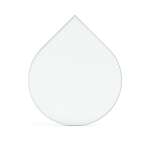 Funkenschutzplatte Glas für Kaminofen Tropfen 100 x 100 x 0,6 cm