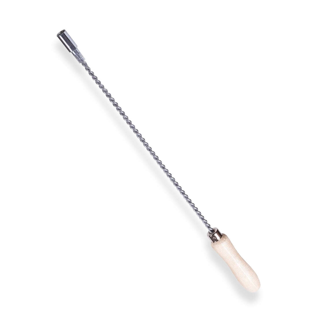 Verlängerung Rohrbürste - 0,5 m - M12 - Holzgriff