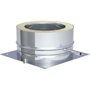 DW-FU &Oslash; 80 mm Grundplatte f&uuml;r Sockelmontage mit Kondensatablauf seitlich und 1/2&ldquo; Nippel