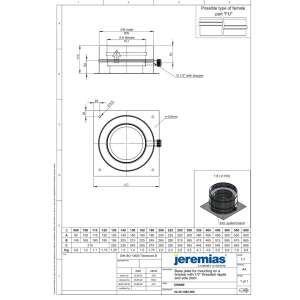 DW-FU &Oslash; 80 mm Grundplatte f&uuml;r Sockelmontage mit Kondensatablauf seitlich und 1/2&ldquo; Nippel