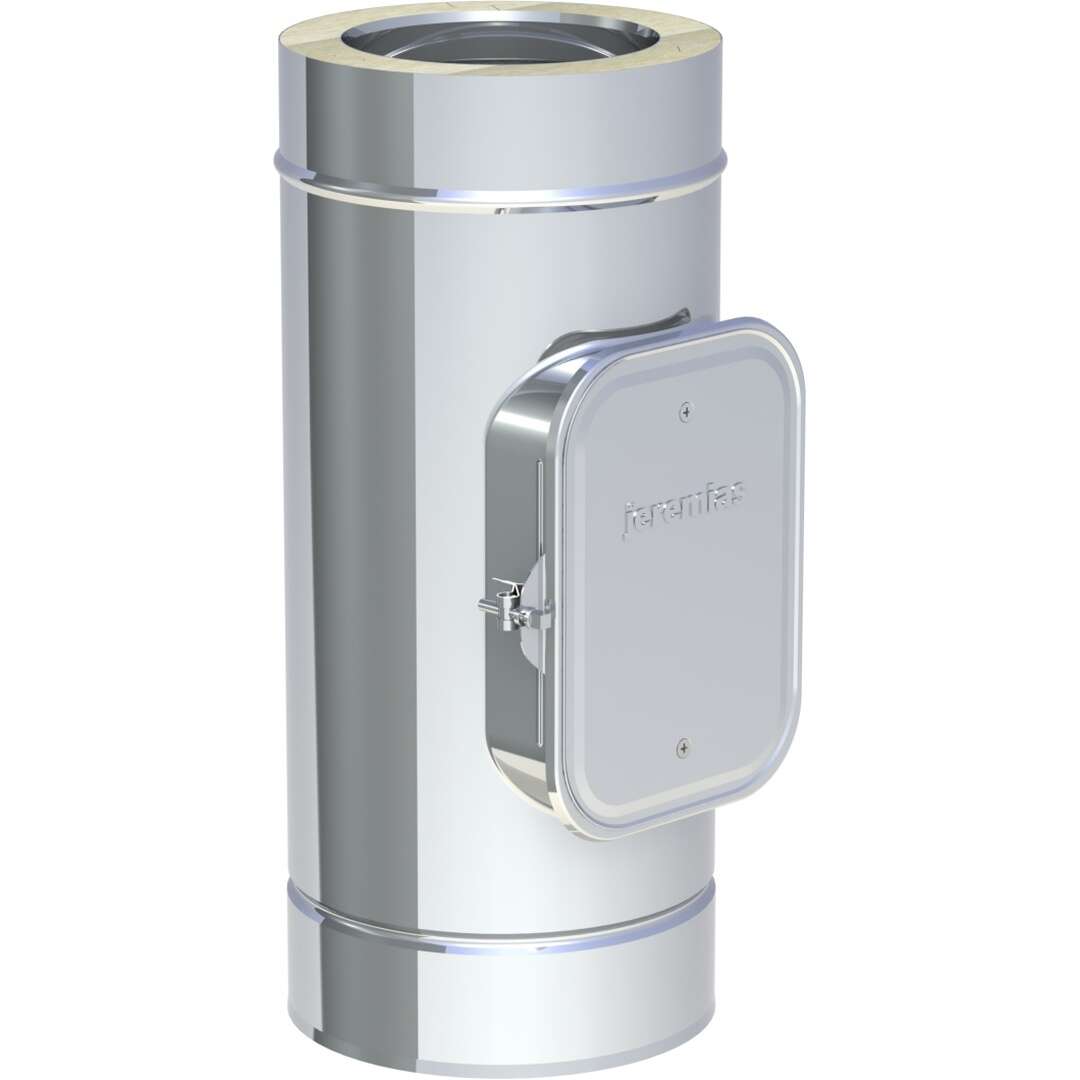 DW-FU Ø 130 mm Revisionselement ausgehalst, eckige Öffnung 210x140 mm