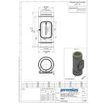 DW-FU Ø 130 mm Revisionselement ausgehalst, eckige Öffnung 210x140 mm