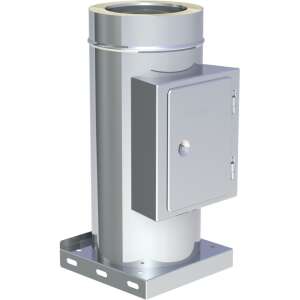 DW-FU &Oslash; 160 mm Revisionselement mit integrierter Grundplatte und Kondensatablauf