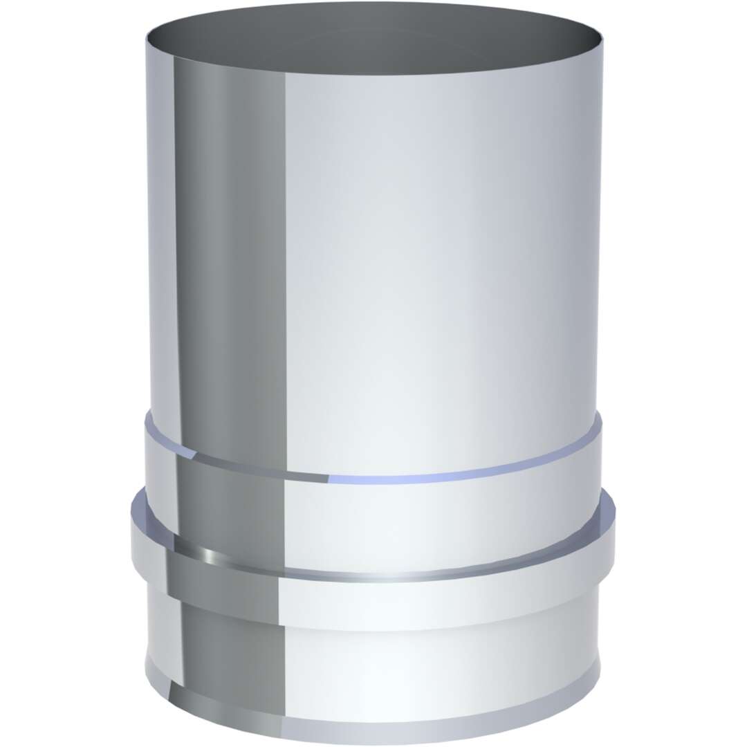 Pelletofenrohr Ofenanschlussstück - Ø 80 mm - mit Muffe - Edelstahl