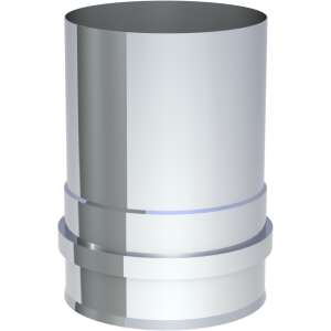 Pelletofenrohr Ofenanschlussst&uuml;ck - &Oslash; 80 mm - mit Muffe - Edelstahl