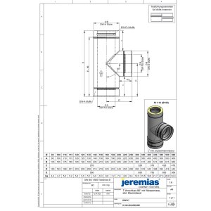 DW-FU Ø 250 mm T-Anschluss 90° mit Wassernase