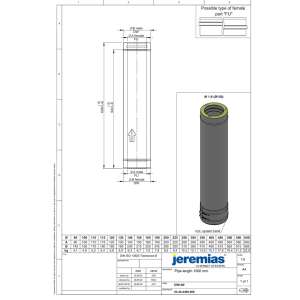 DW-FU &Oslash; 130 mm L&auml;ngenelement 1000 mm
